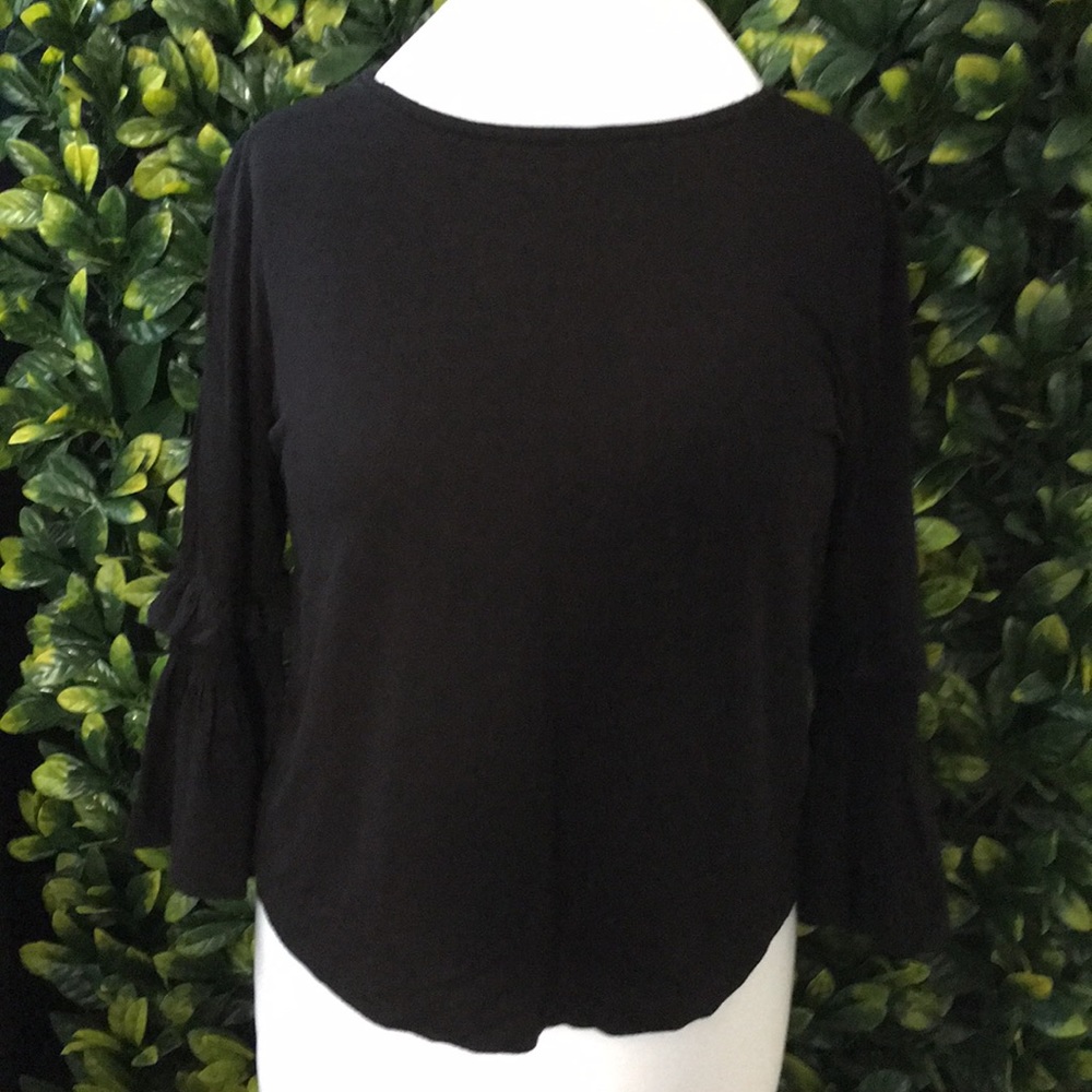 Black top with bell sleeved